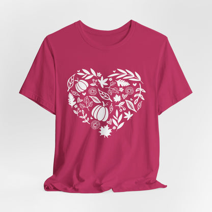 Fall Heart Unisex Jersey Short Sleeve Tee