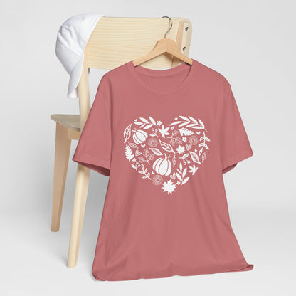 Fall Heart Unisex Jersey Short Sleeve Tee