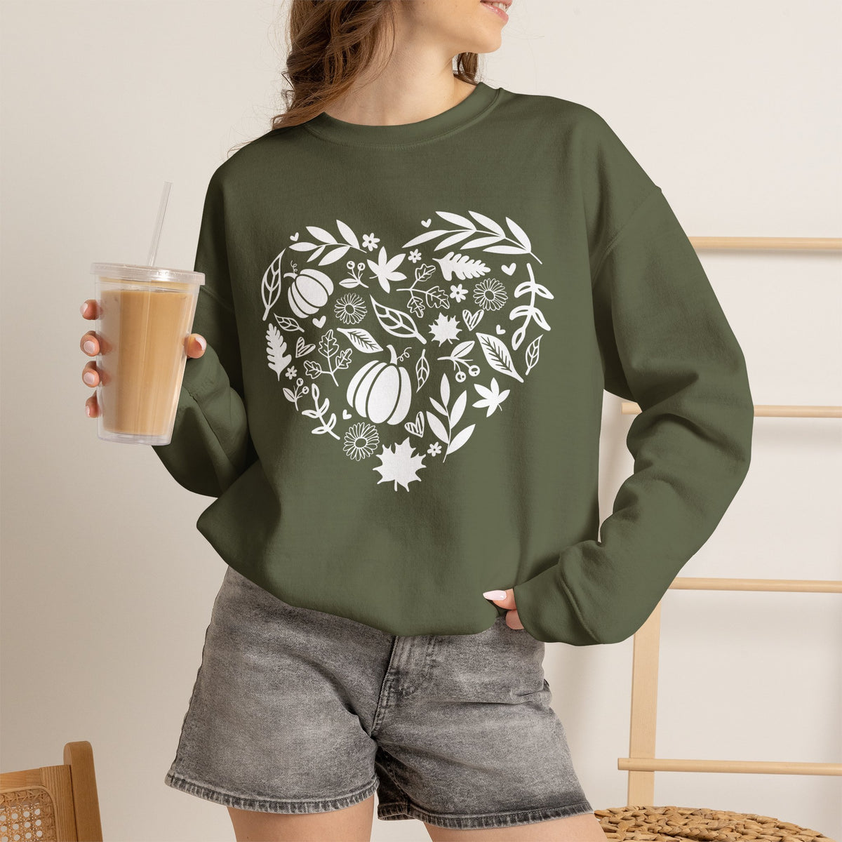 Fall Heart Unisex Heavy Blend™ Crewneck Sweatshirt