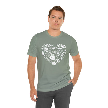 Fall Heart Unisex Jersey Short Sleeve Tee