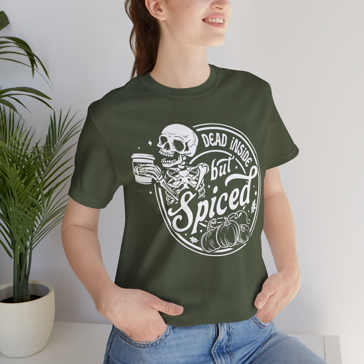 Dead Inside but Spiced Unisex Jersey Short Sleeve Tee