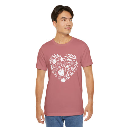 Fall Heart Unisex Jersey Short Sleeve Tee