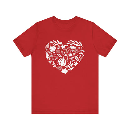 Fall Heart Unisex Jersey Short Sleeve Tee
