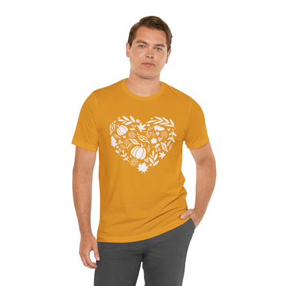 Fall Heart Unisex Jersey Short Sleeve Tee