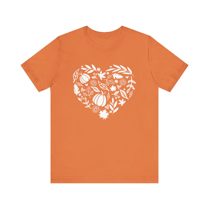 Fall Heart Unisex Jersey Short Sleeve Tee