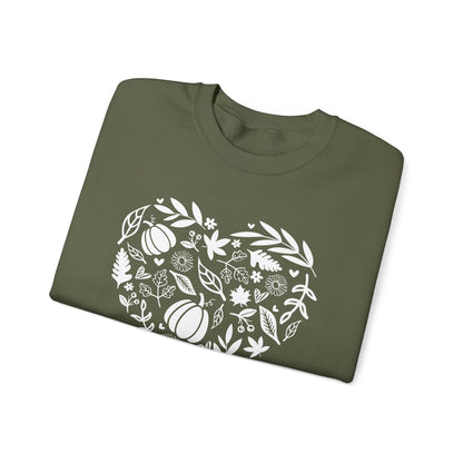 Fall Heart Unisex Heavy Blend™ Crewneck Sweatshirt
