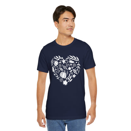 Fall Heart Unisex Jersey Short Sleeve Tee
