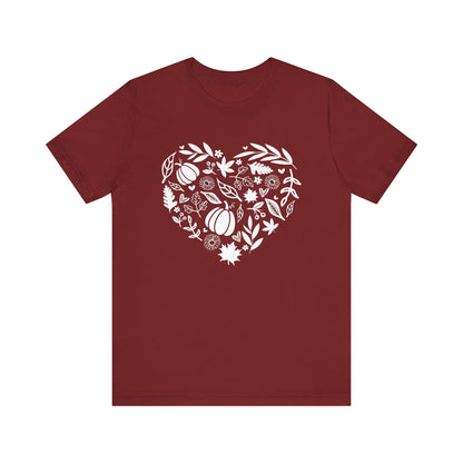 Fall Heart Unisex Jersey Short Sleeve Tee