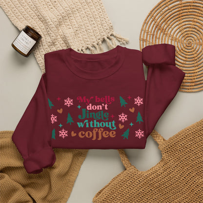 My Bells Don't Jingle without Coffee Unisex Heavy Blend™ Crewneck Sweatshirt