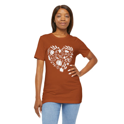 Fall Heart Unisex Jersey Short Sleeve Tee