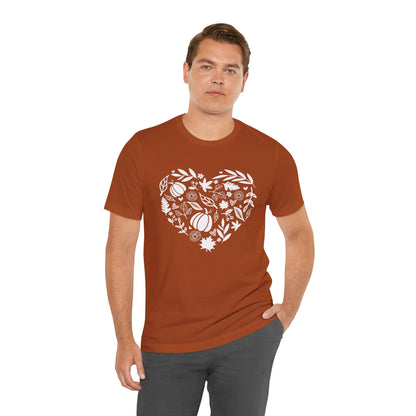 Fall Heart Unisex Jersey Short Sleeve Tee