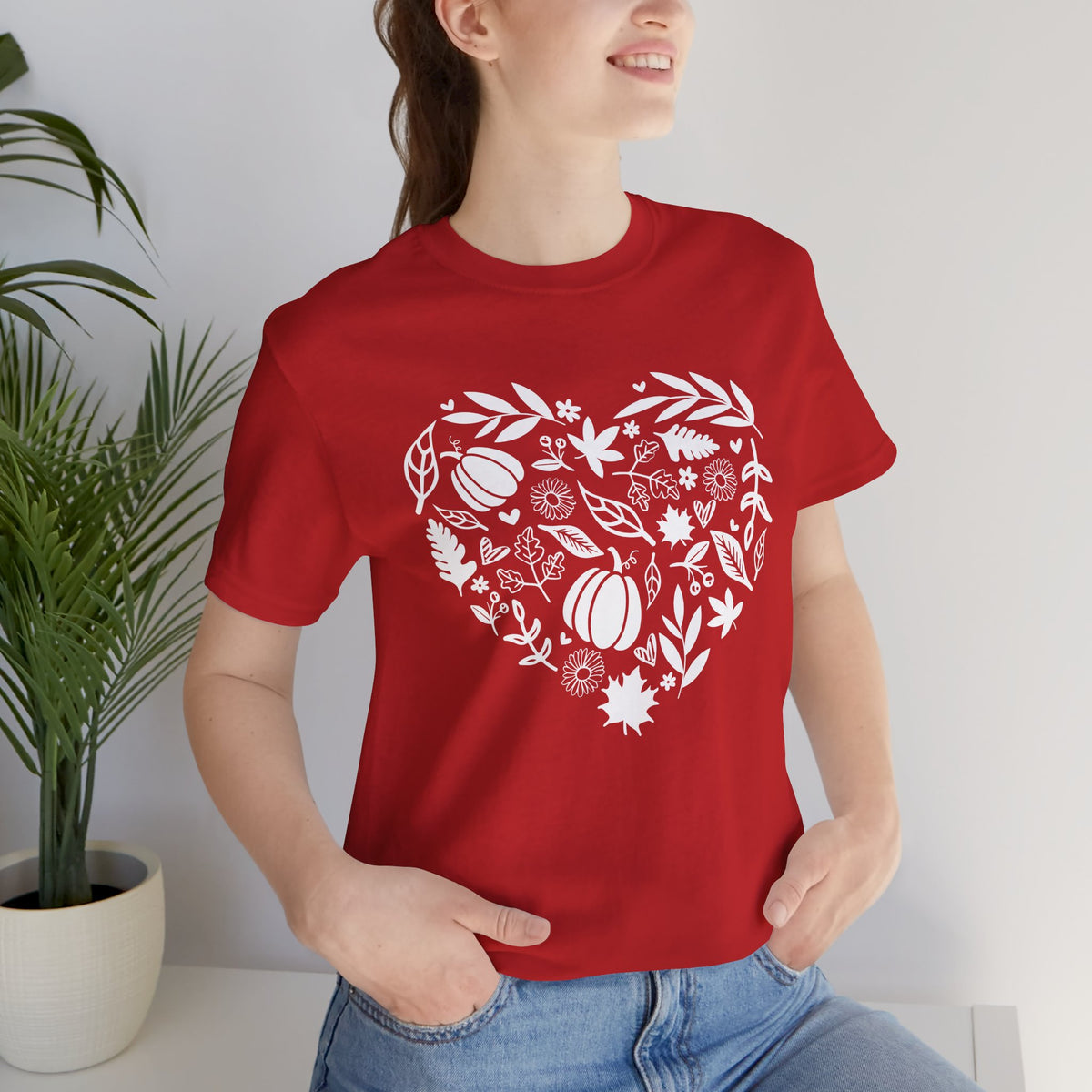 Fall Heart Unisex Jersey Short Sleeve Tee
