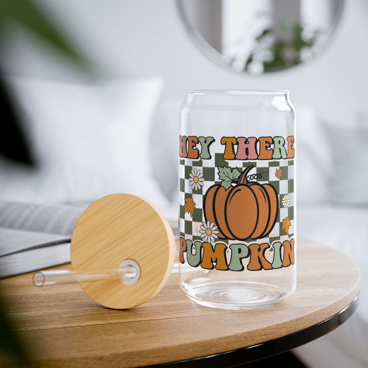 Hey There Pumpkin Sipper Glass, 16oz