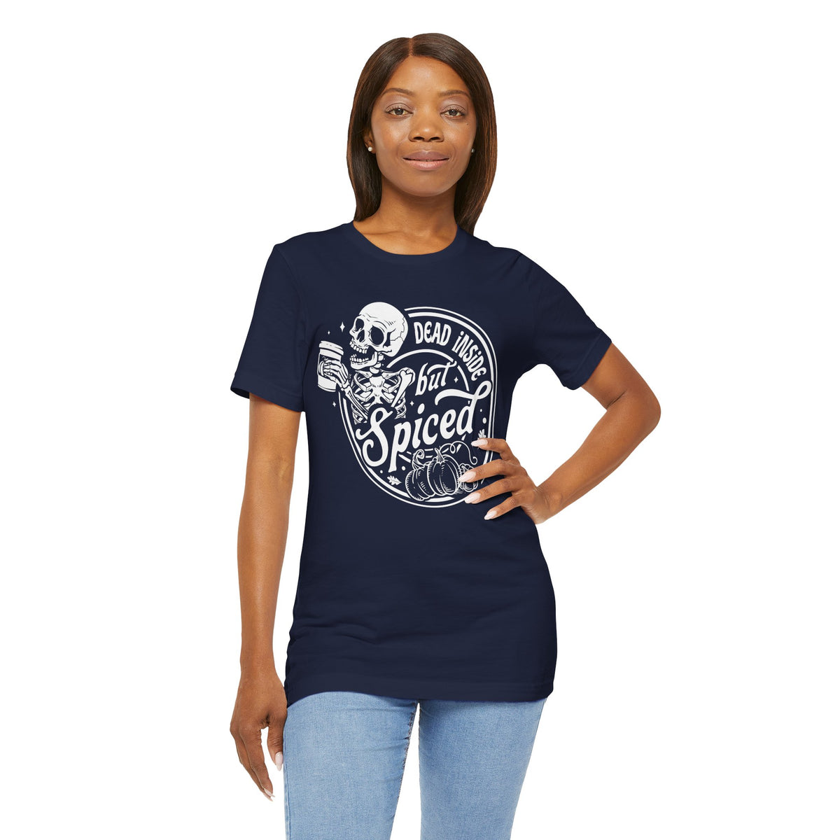 Dead Inside but Spiced Unisex Jersey Short Sleeve Tee