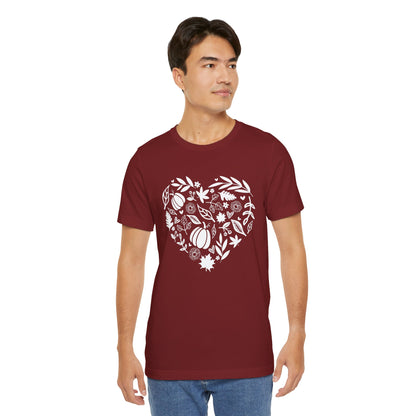 Fall Heart Unisex Jersey Short Sleeve Tee