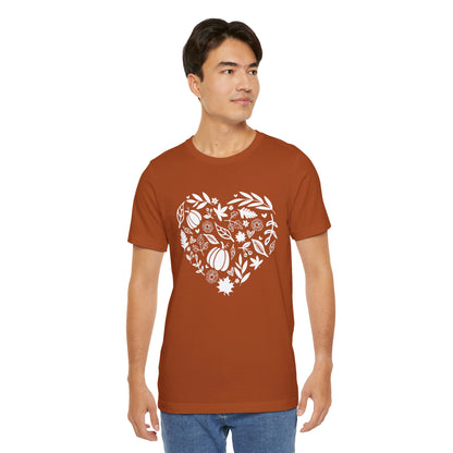 Fall Heart Unisex Jersey Short Sleeve Tee