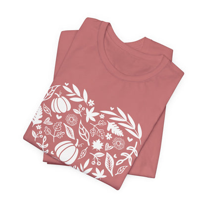 Fall Heart Unisex Jersey Short Sleeve Tee
