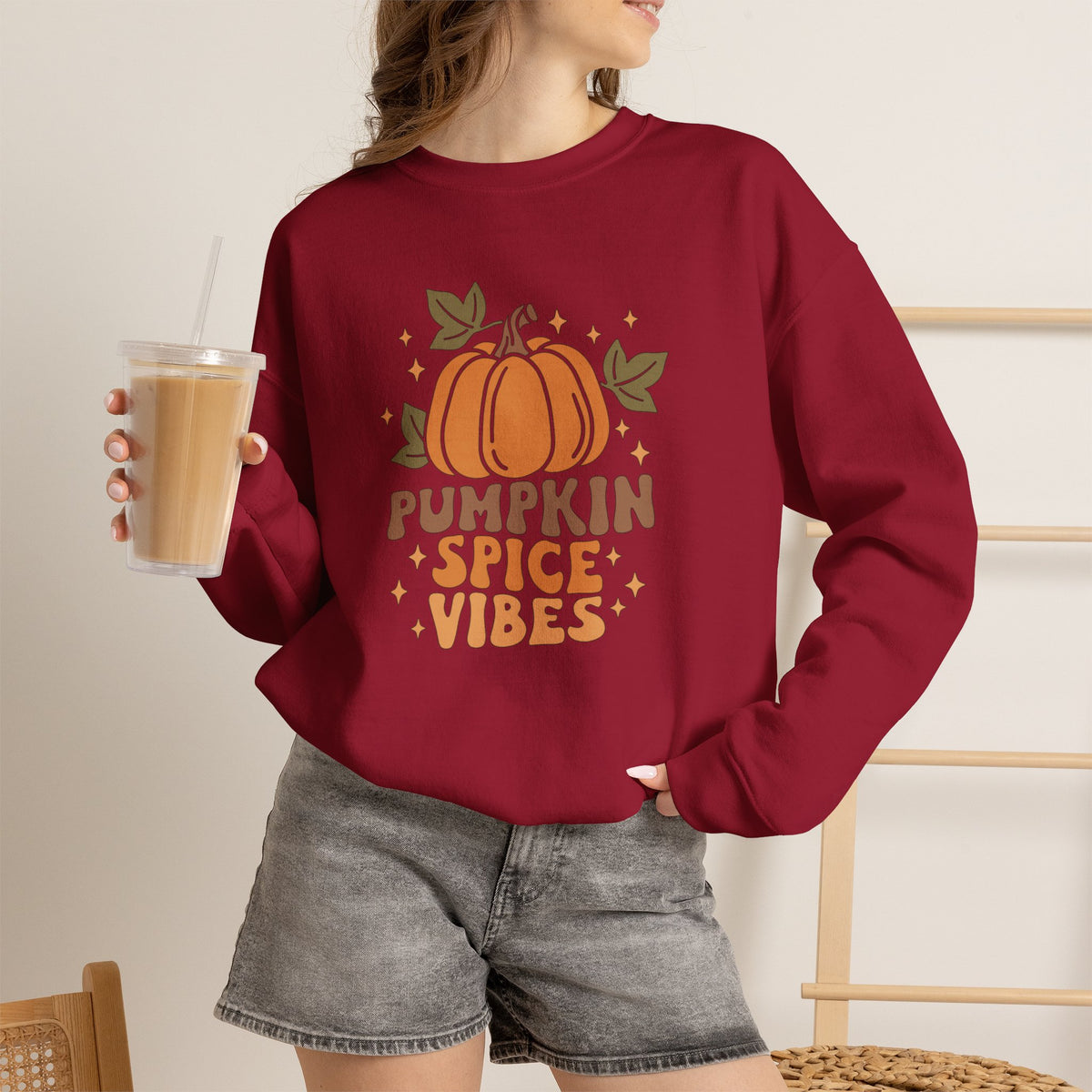 Pumpkin Spice Vibes Unisex Heavy Blend™ Crewneck Sweatshirt