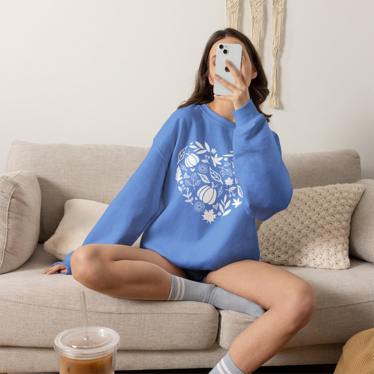 Fall Heart Unisex Heavy Blend™ Crewneck Sweatshirt
