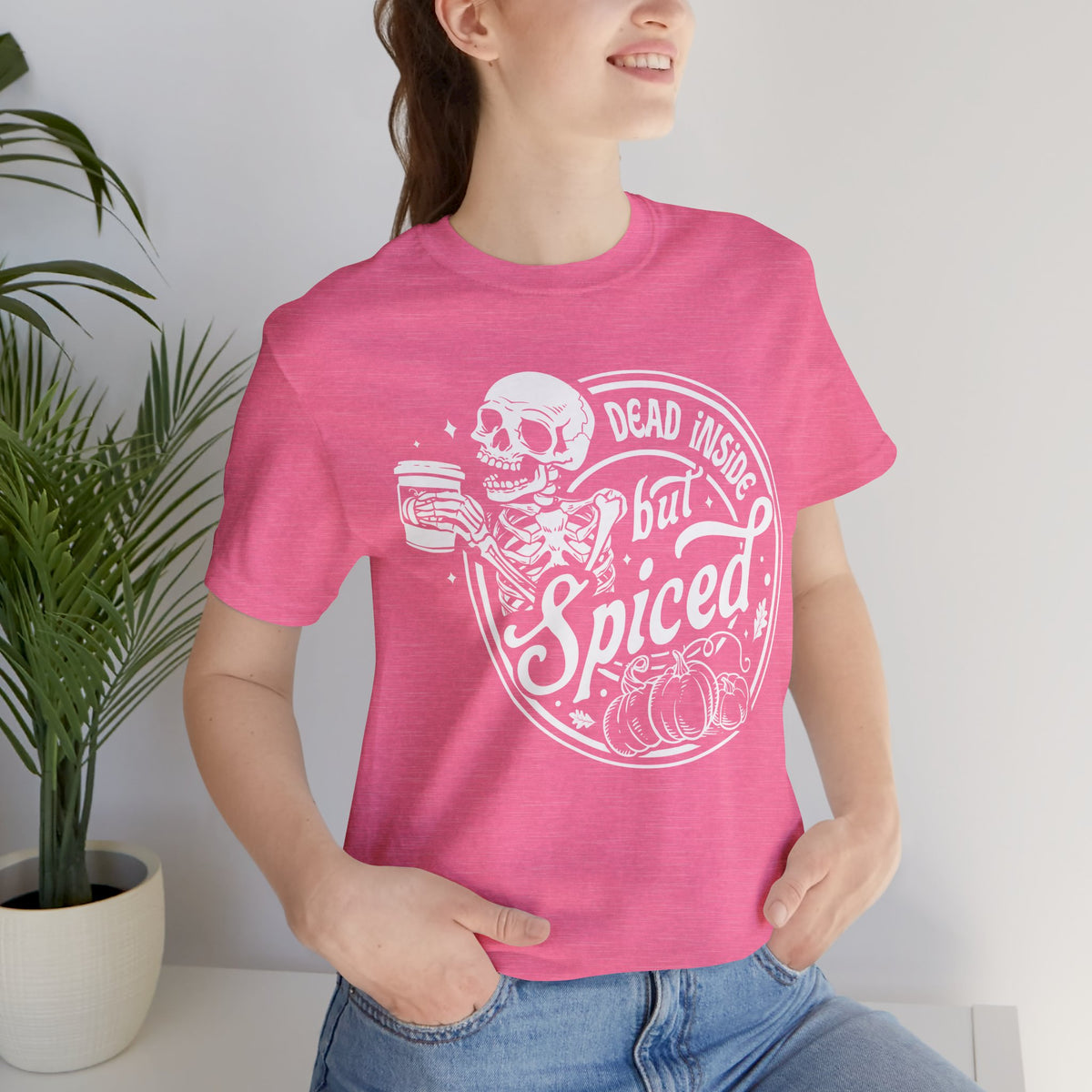 Dead Inside but Spiced Unisex Jersey Short Sleeve Tee