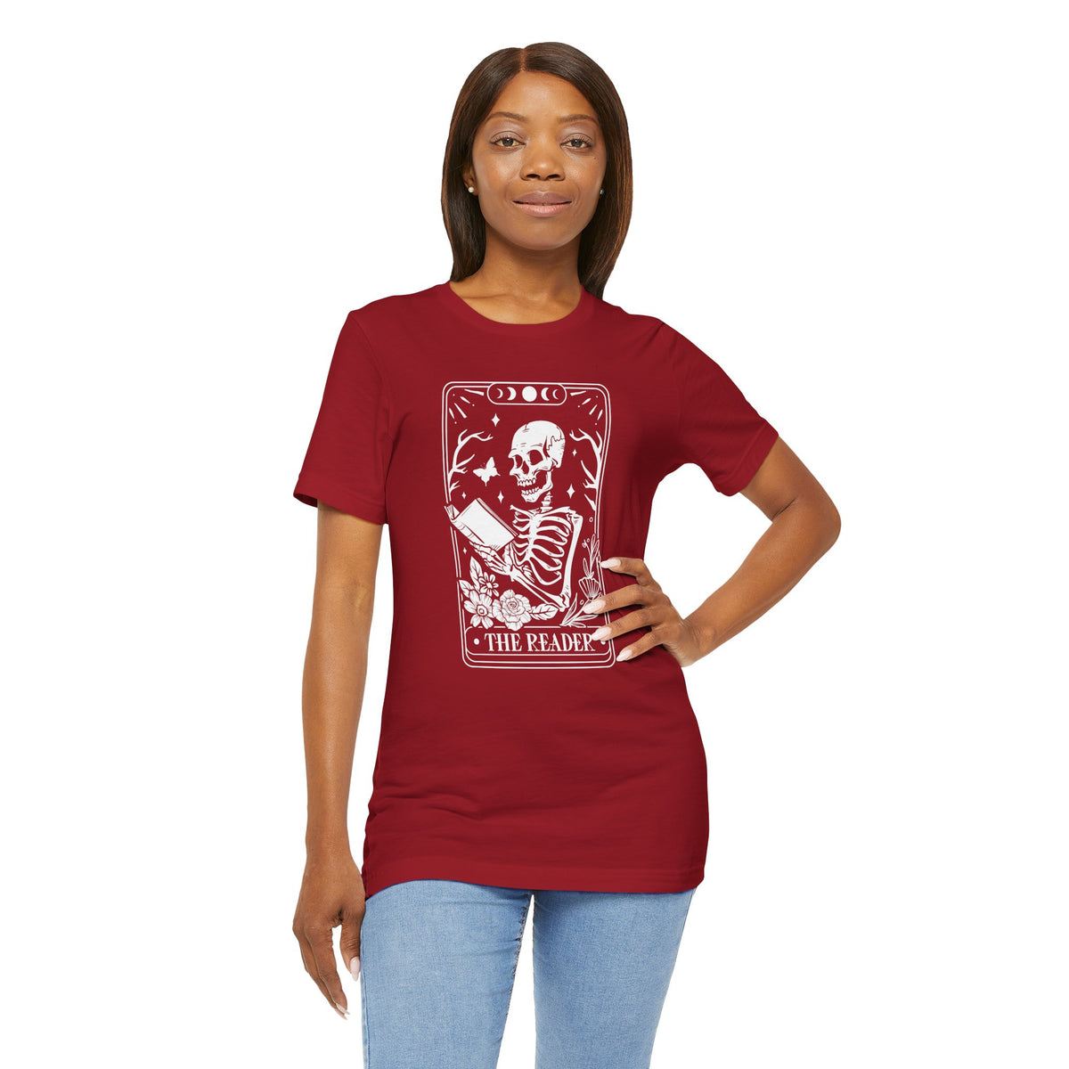 The Reader Tarot Unisex Jersey Short Sleeve Tee
