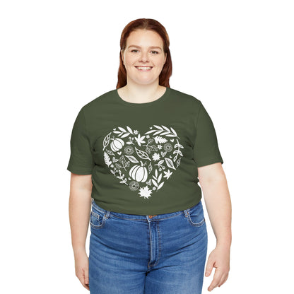 Fall Heart Unisex Jersey Short Sleeve Tee